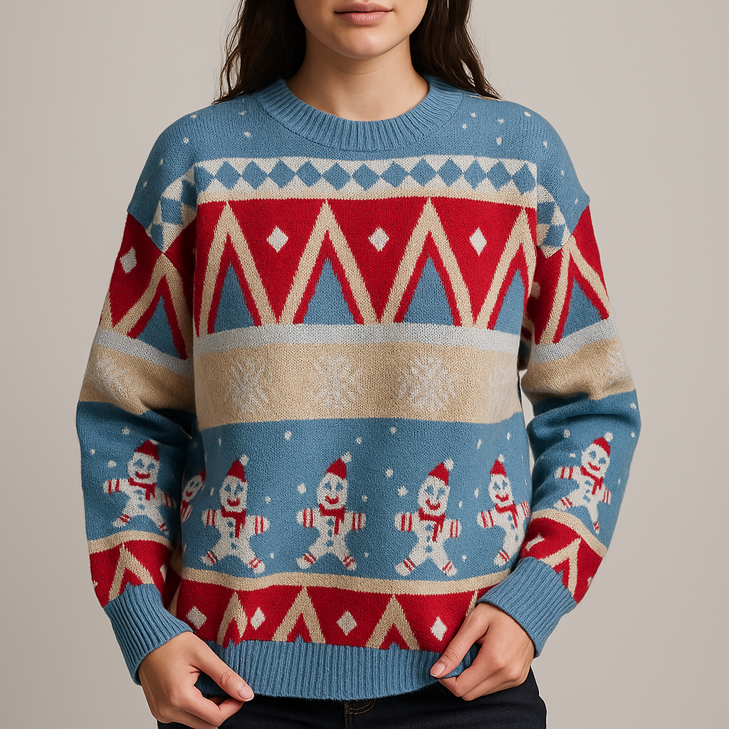Damen Oversized Weihnachts-Pullover | Lässiger Schnitt und saisonaler Stil