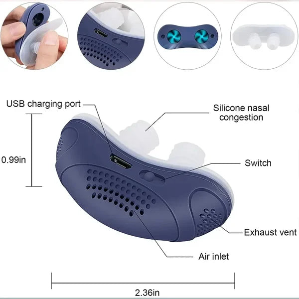 Schlaflos, Maskenlos, Mikro-CPAP Anti-Schnarchgerät