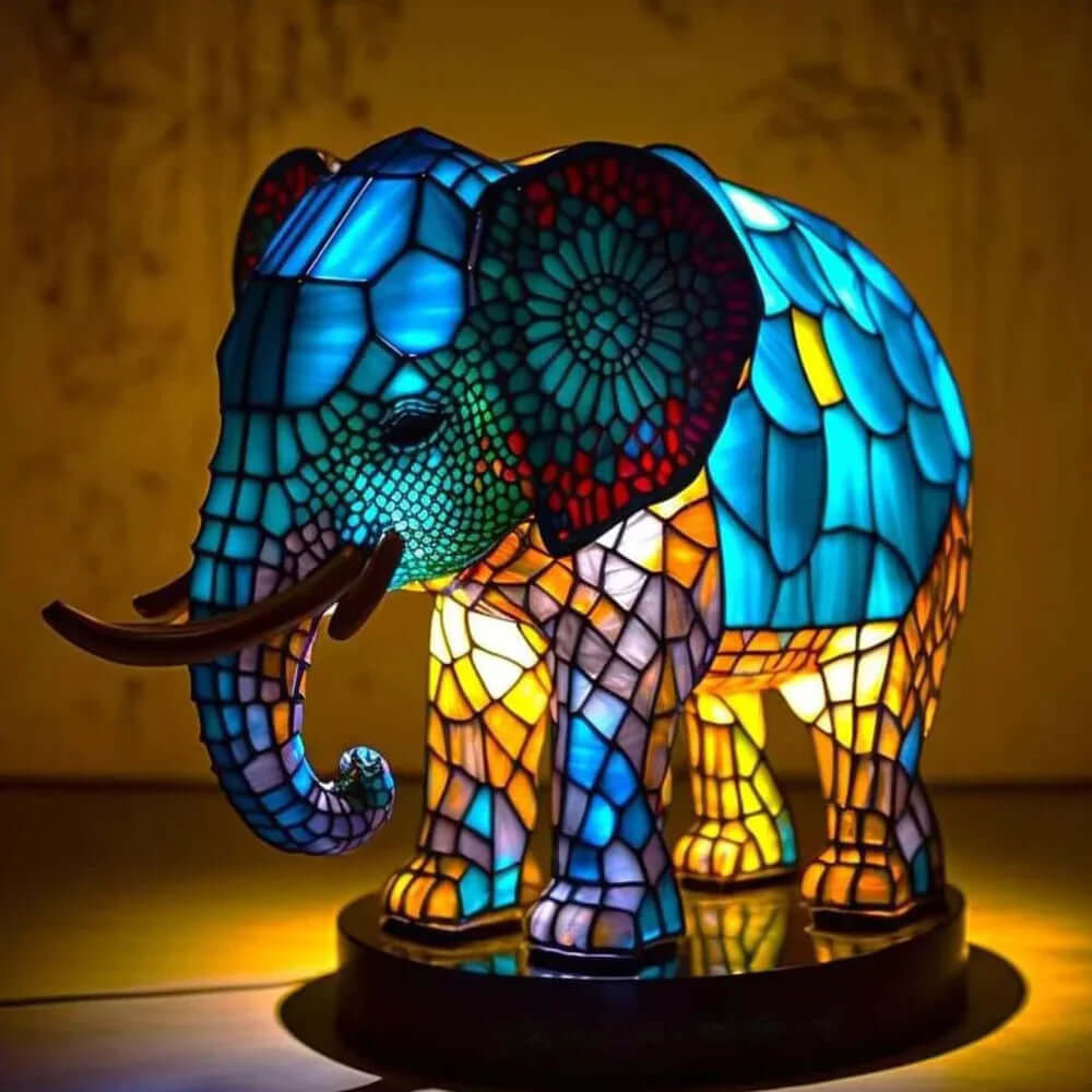 Buntglas Tiffany Tierlampe Nachttischlampe Dekoleuchte