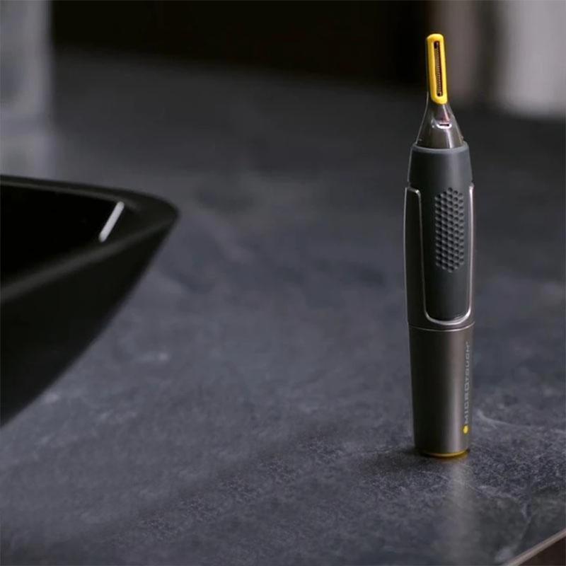 Ripob | Professioneller Ultra-Slim Präzisionstrimmer | Titan-Edelstahlklingen | Integriertes LED-Licht | Mikro-Oszillationstechnologie | Für Nase, Ohren & Konturen