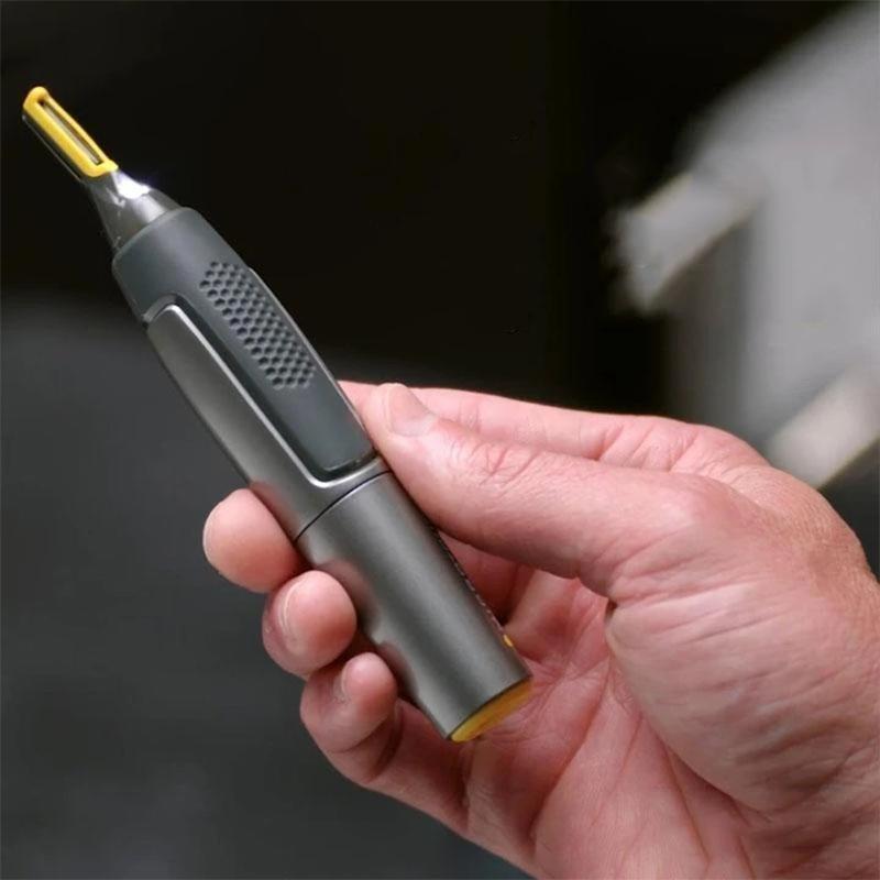Ripob | Professioneller Ultra-Slim Präzisionstrimmer | Titan-Edelstahlklingen | Integriertes LED-Licht | Mikro-Oszillationstechnologie | Für Nase, Ohren & Konturen