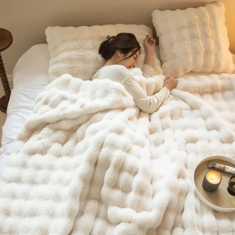 Flauschdecke SnuggleSoft | Wendbar | Ganzjährige Wärme | Fleece