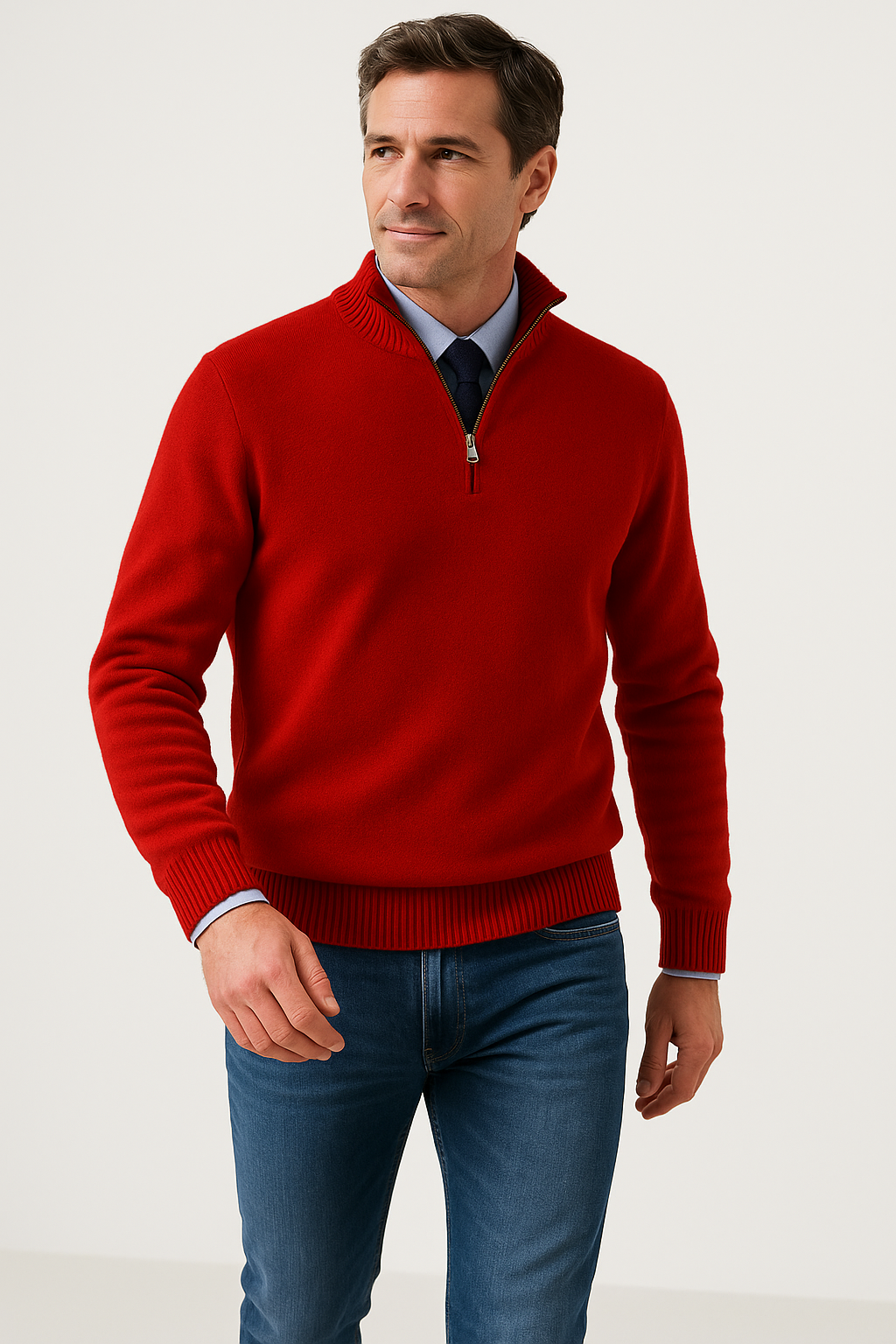 Herren-Half-Zip-Pullover | Strukturierte Passform und alltägliche Wärme