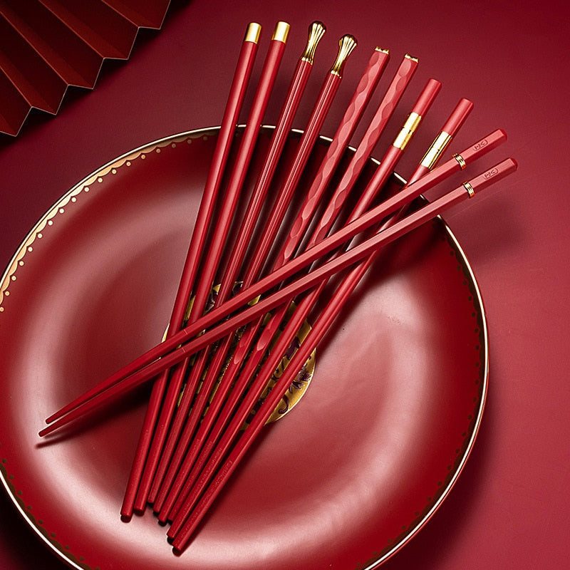 Ripob | DineLux – Luxuriöses Essstäbchen-Set mit Raffinierten Designs (5 Paare)