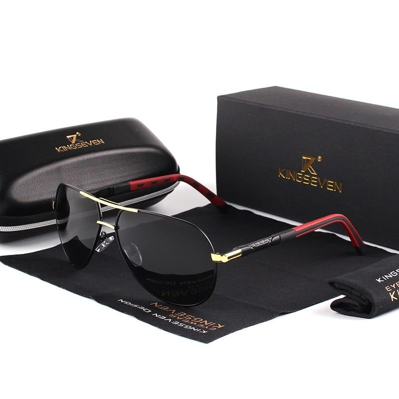 Herren Vintage Aluminium Polaroid Sonnenbrille