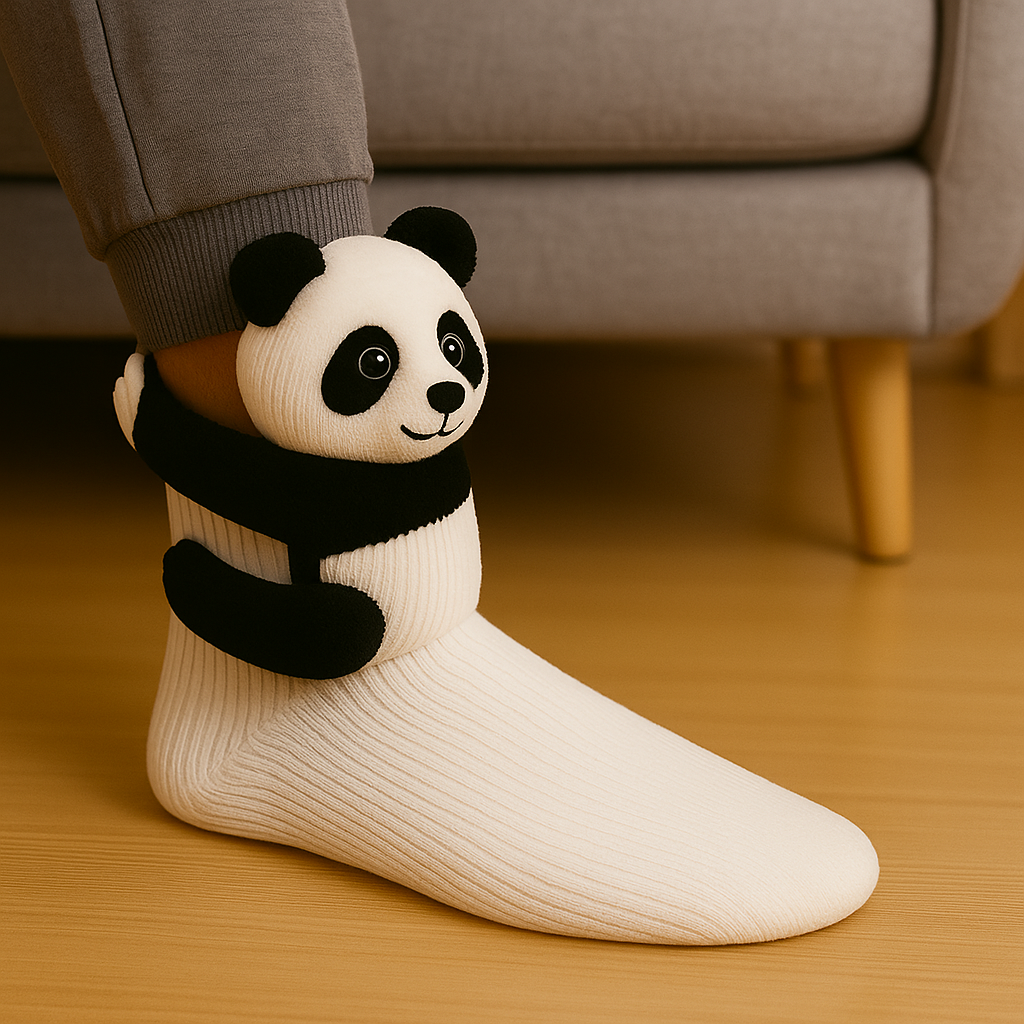 Haus-Socken Warm Anti-Rutsch Tiermotiv Plüsch Mikrofaser Socken