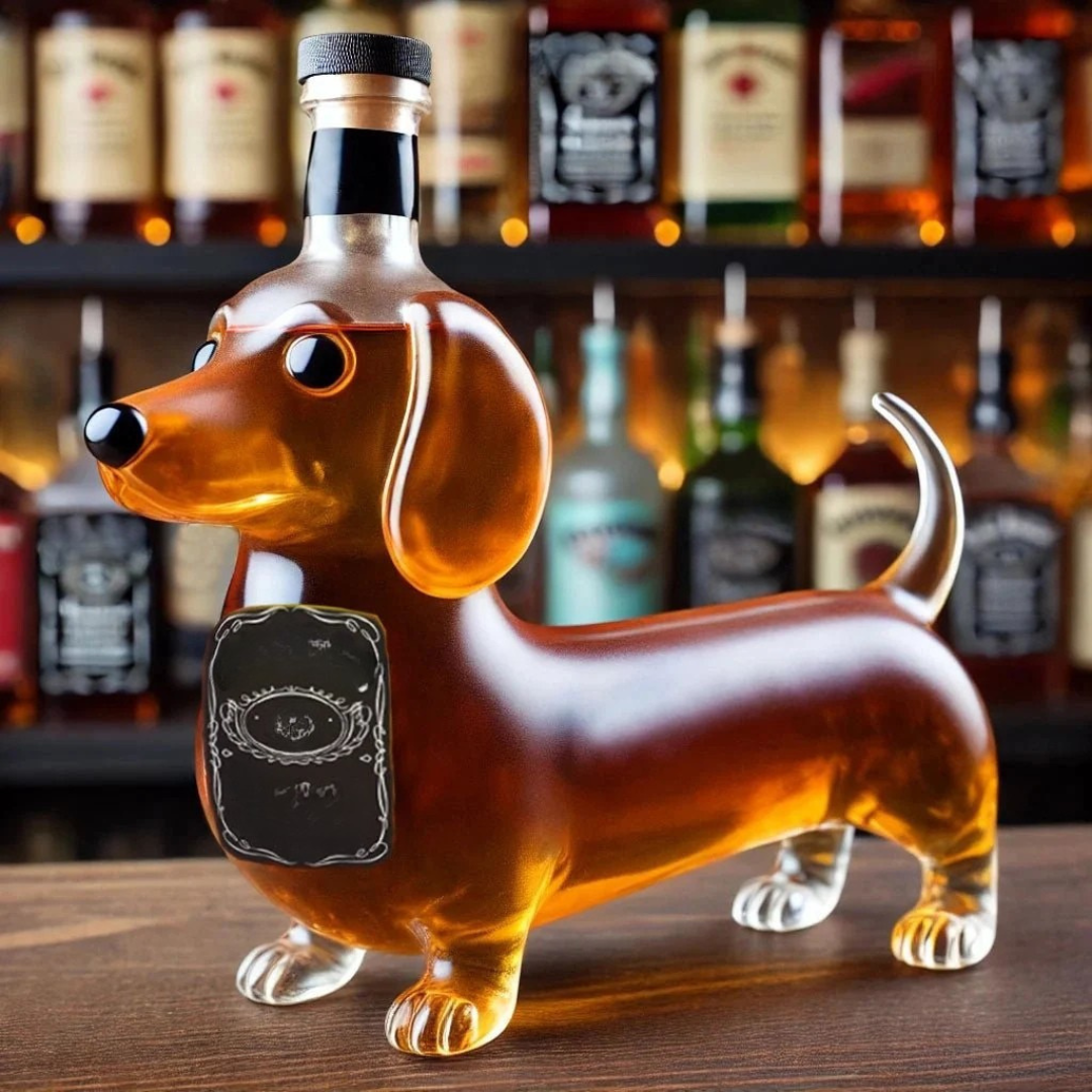 Kristall Whiskey Dekanter Hund Glas Dekanter