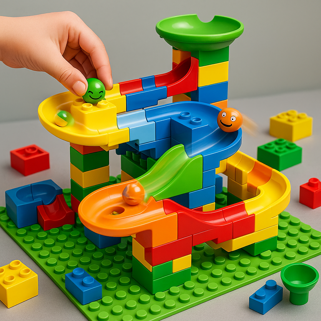 Murmelbahn Kinder Bau Spielzeug Bunte Kunststoff