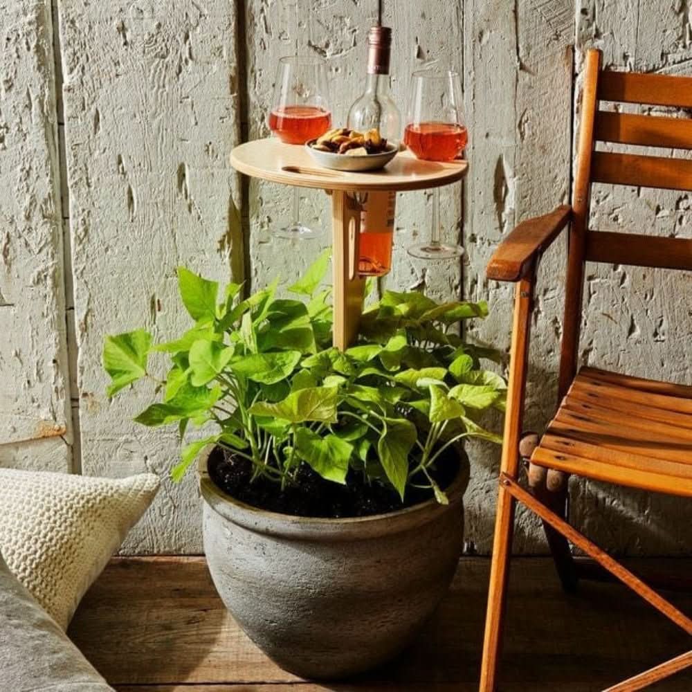 PICKY Wine Table – Tragbarer Weintisch für Picknick & Outdoor-Genuss