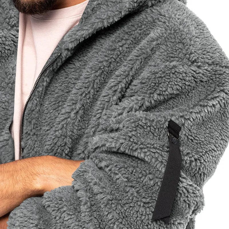 Herren Teddyfleece Zip-Up Hoodie | Weiche Wärme und lässiger Alltagsstil
