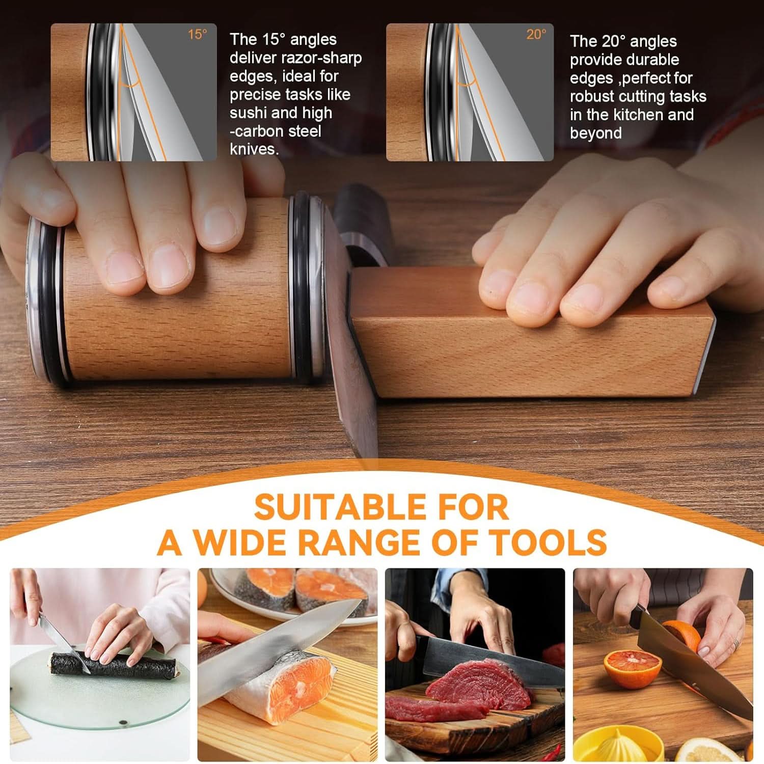 SharpEdge Pro Knife Sharpener – Profi-Messerschärfer mit Rollmechanismus & Diamantbeschichtung
