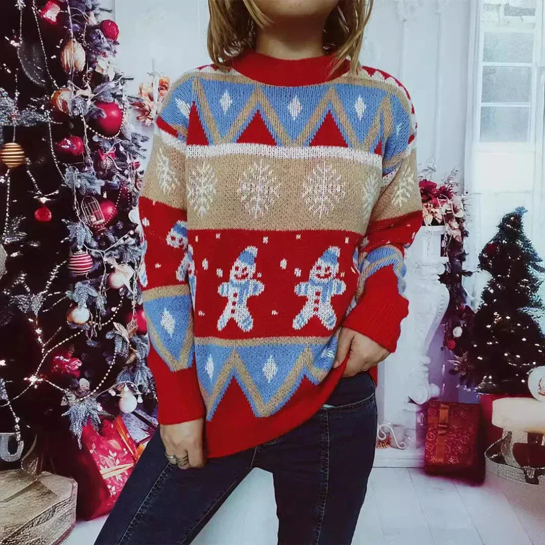 Damen Oversized Weihnachts-Pullover | Gemütlich, Fröhlich und Lässig