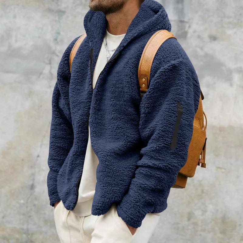 Herren Teddyfleece Zip-Up Hoodie | Weiche Wärme und lässiger Alltagsstil