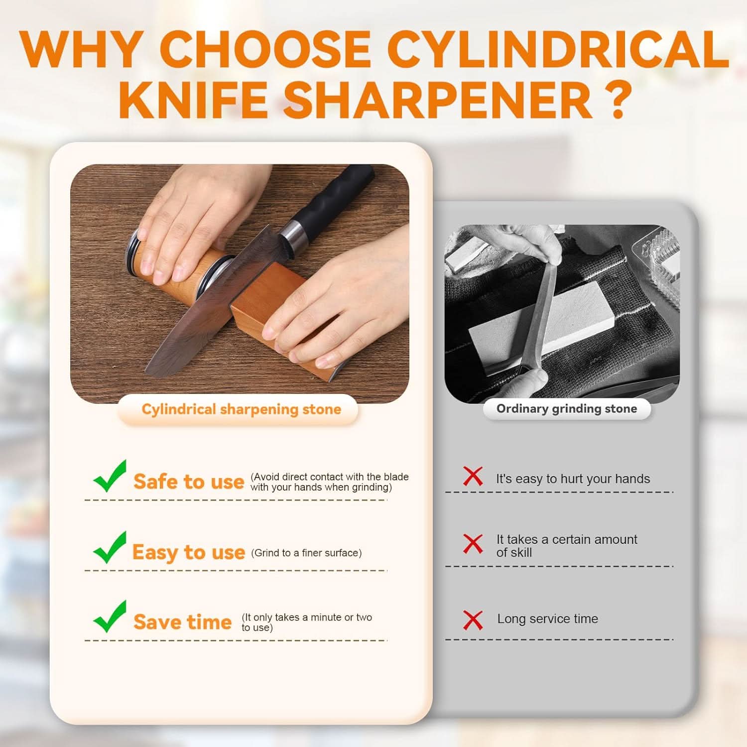 SharpEdge Pro Knife Sharpener – Profi-Messerschärfer mit Rollmechanismus & Diamantbeschichtung