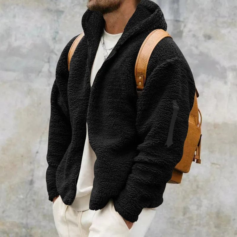 Herren Teddyfleece Zip-Up Hoodie | Weiche Wärme und lässiger Alltagsstil