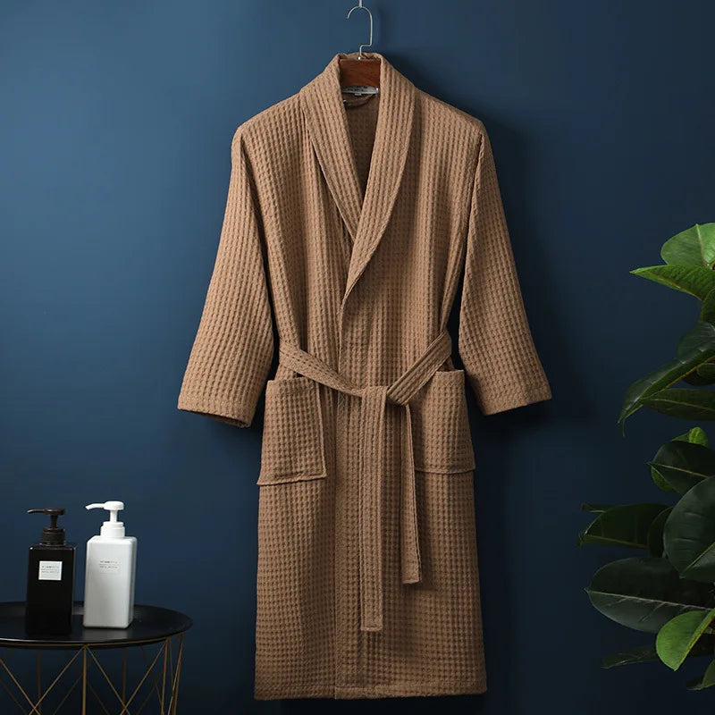 Ripob | CozyCotton Premium-Bademantel aus Baumwolle | Weich & Atmungsaktiv | Perfekt für Männer & Frauen | Mit Taschen