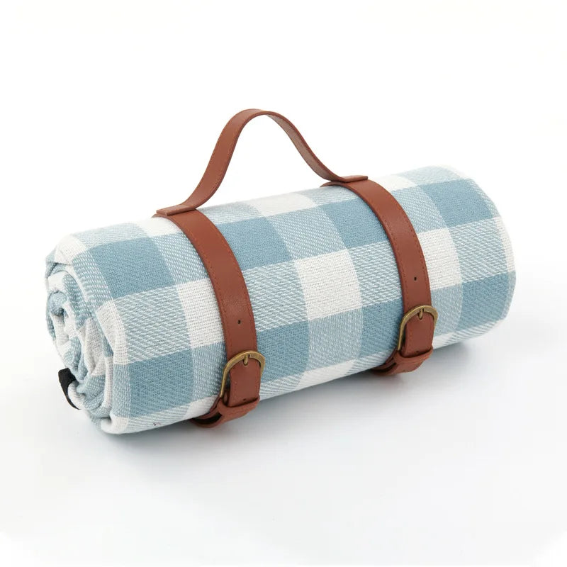Wasserdichte Picknickdecke Karomuster mit Tragegurt
