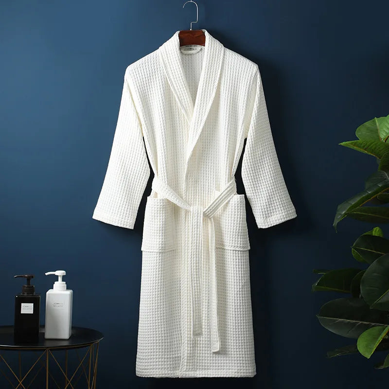 Ripob | CozyCotton Premium-Bademantel aus Baumwolle | Weich & Atmungsaktiv | Perfekt für Männer & Frauen | Mit Taschen