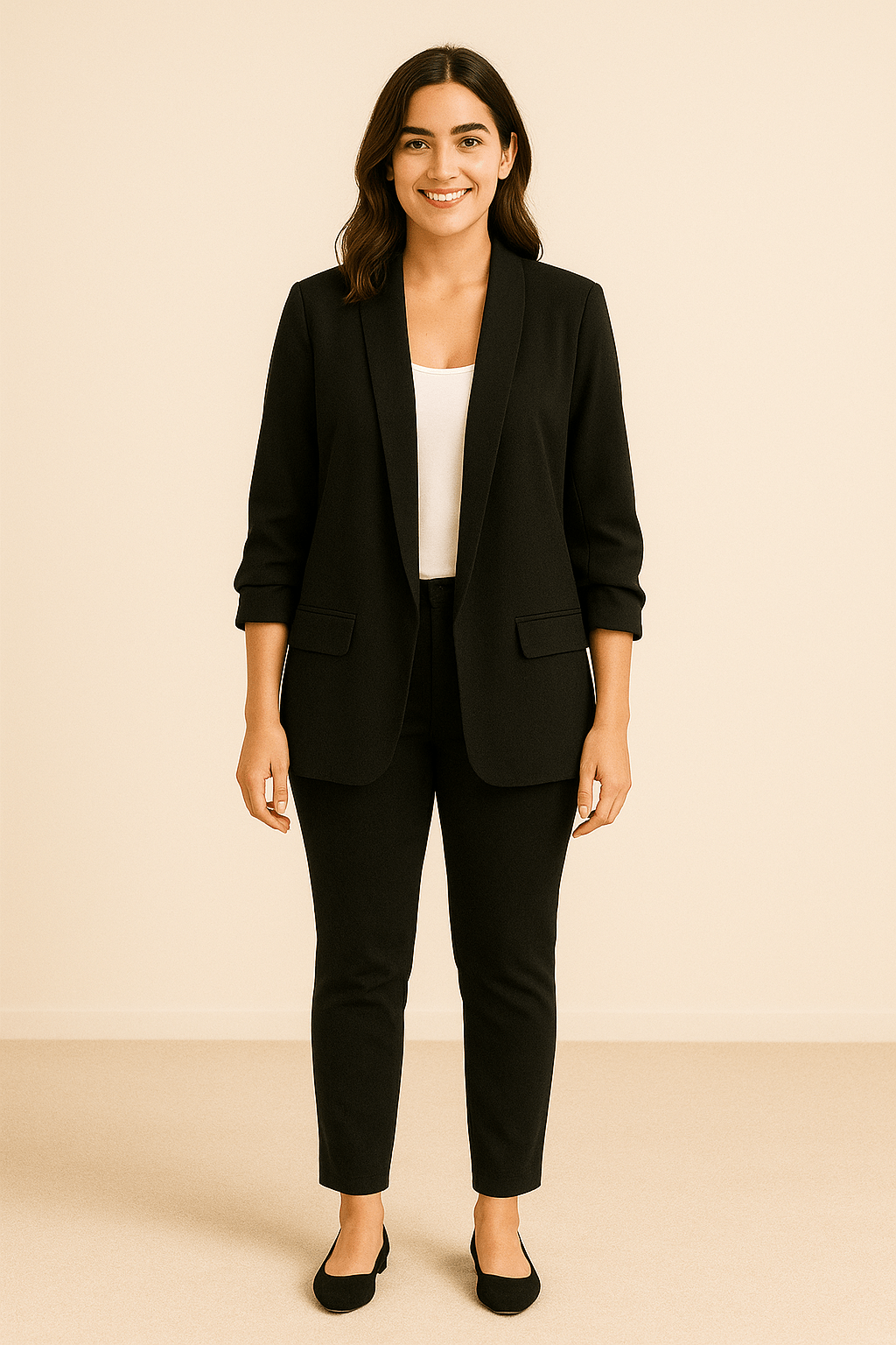 Leichter Blazer für Damen – Mit aufgerollten Ärmeln