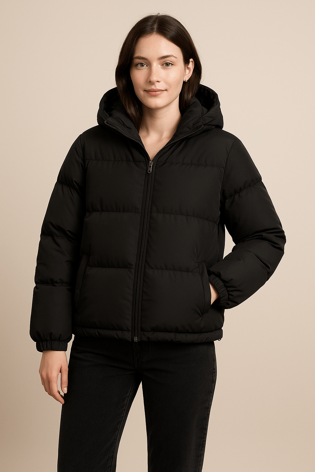 Damen Steppjacke im Oversized-Stil – Wasserabweisend & Winddicht