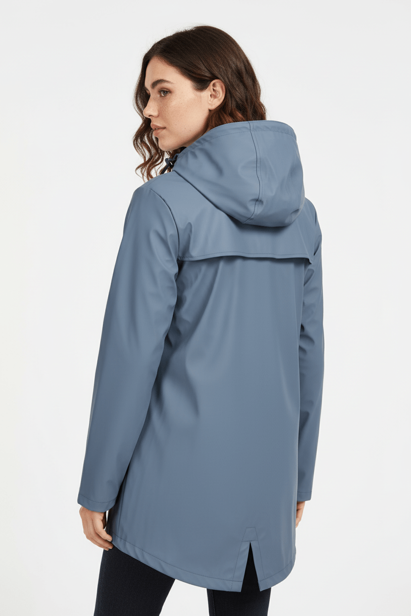 Damen Kapuzen-Trenchcoat | Wasserabweisender, mittellanger Mantel mit taillierter Passform