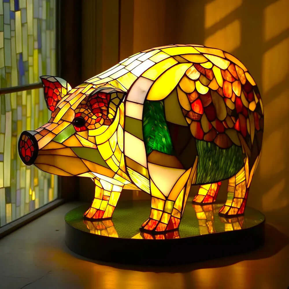 Buntglas Tiffany Tierlampe Nachttischlampe Dekoleuchte