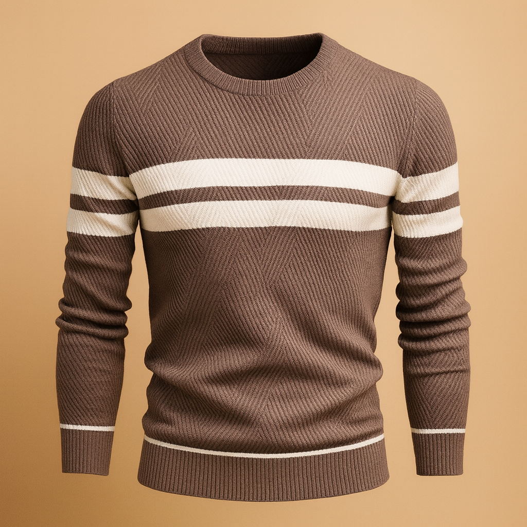 Herren Baumwoll-Pullover mit Rundhalsausschnitt für täglichen Komfort