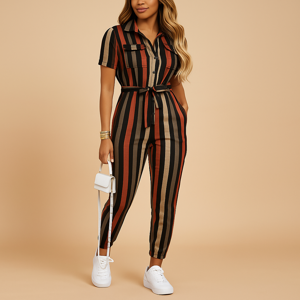 Maßgeschneiderter Damen-Jumpsuit mit Knopfdetails