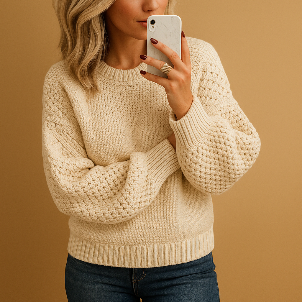 Damen Warm Strickpullover – Elegante und Bequeme Passform