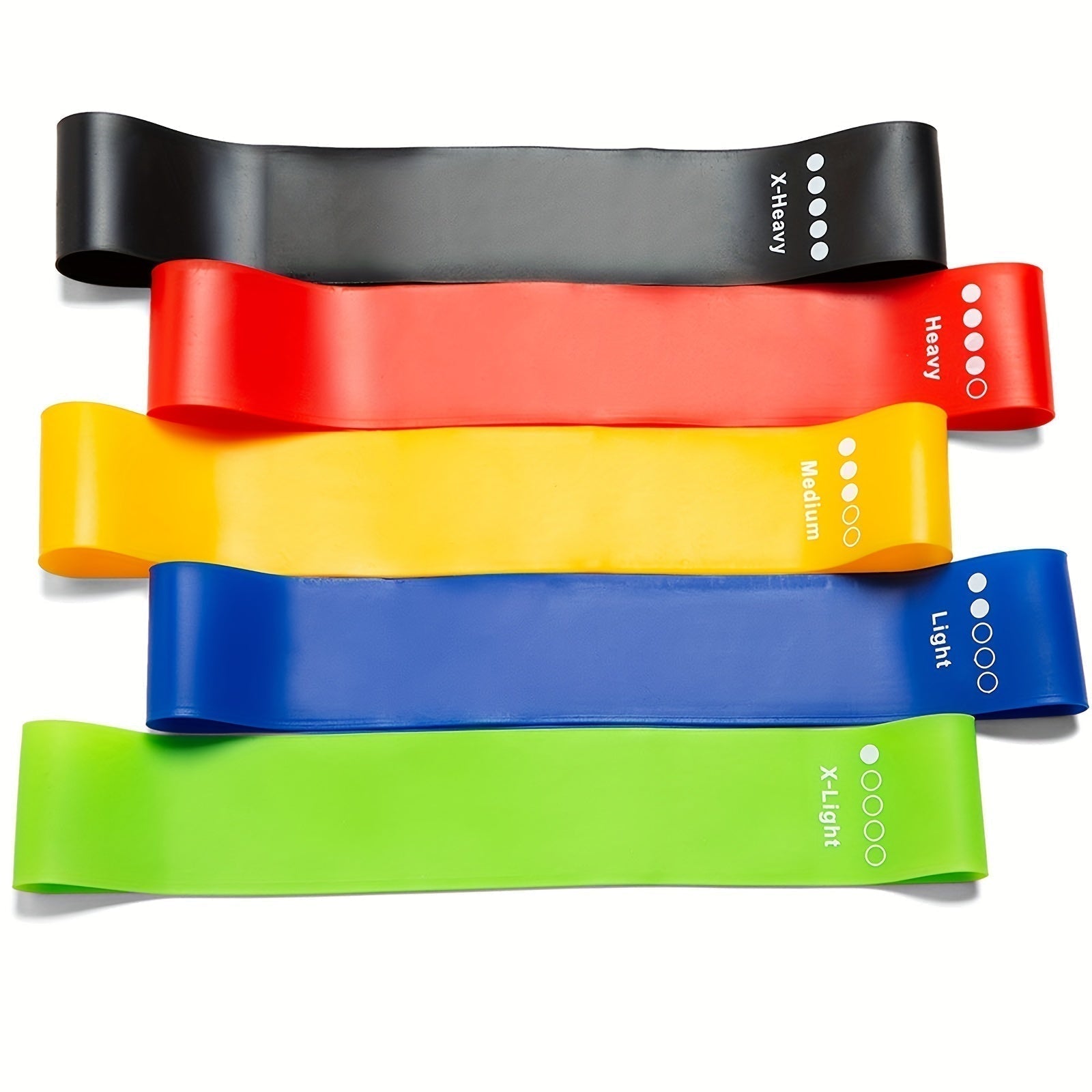 Fitnessbänder 5-teiliger Satz bis zu 25 kg | Widerstandsbänder für Zuhause | Sport-Gummibänder | Bandix