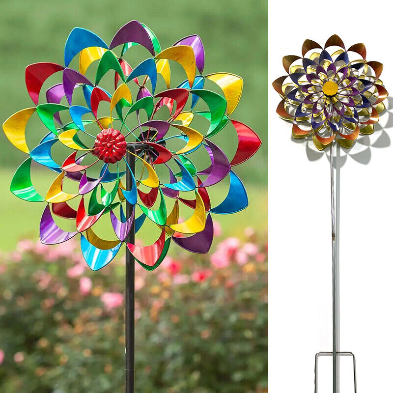 Garten-Windrad aus Metall | Windspiel für den Garten | Floravera