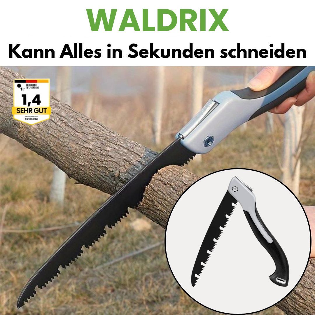 Handsägen | Faltbare Holzsäge & Messer in 1 | Klappsäge | Waldrix