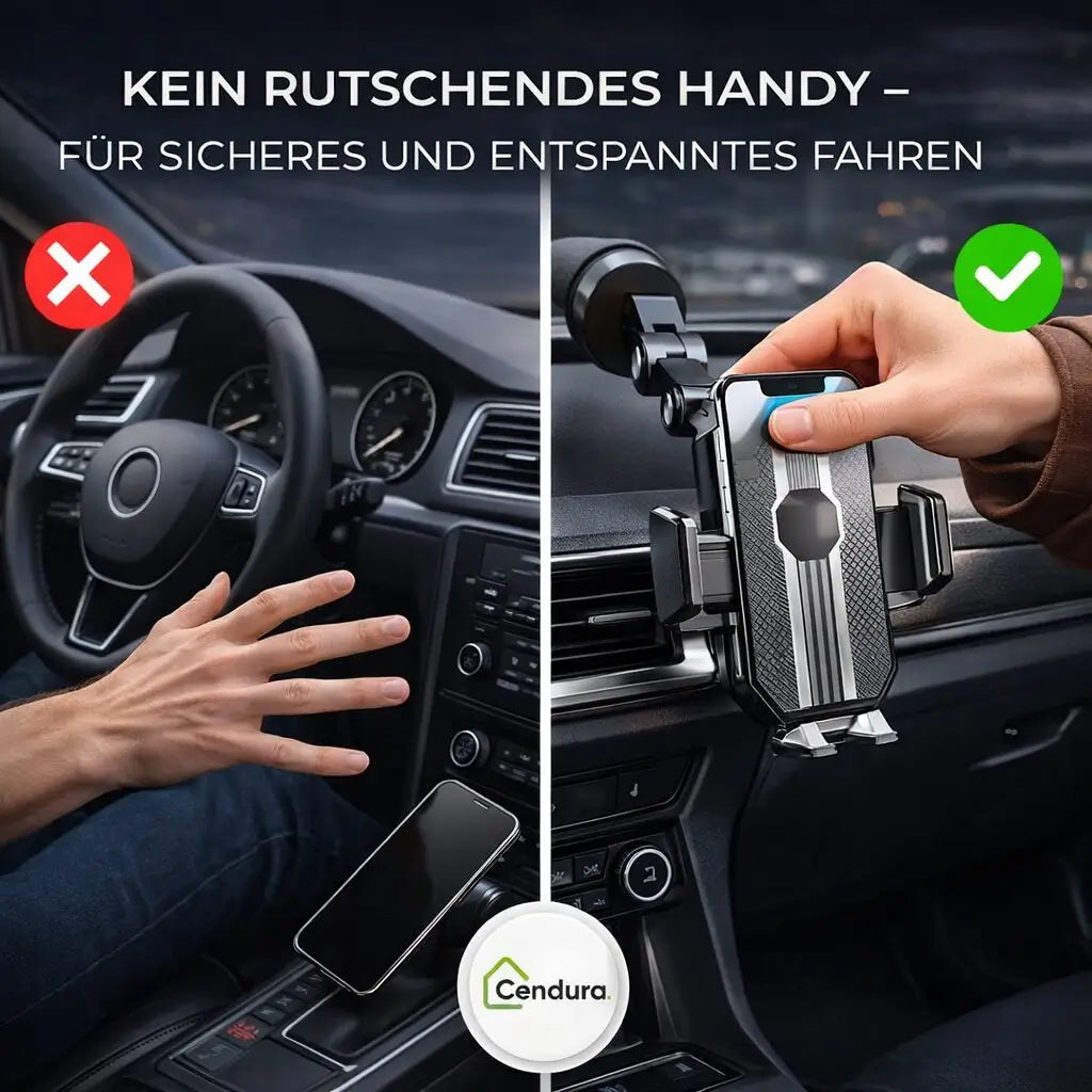 Auto-Handyhalter | Handyhalter mit Saugnapf & 360°-Drehung | LuxGrip