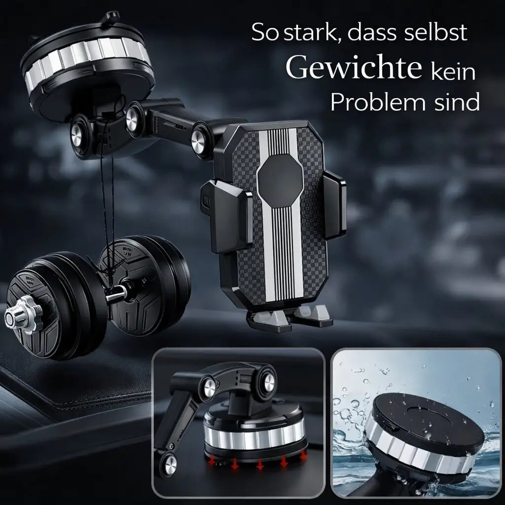 Auto-Handyhalter | Handyhalter mit Saugnapf & 360°-Drehung | LuxGrip