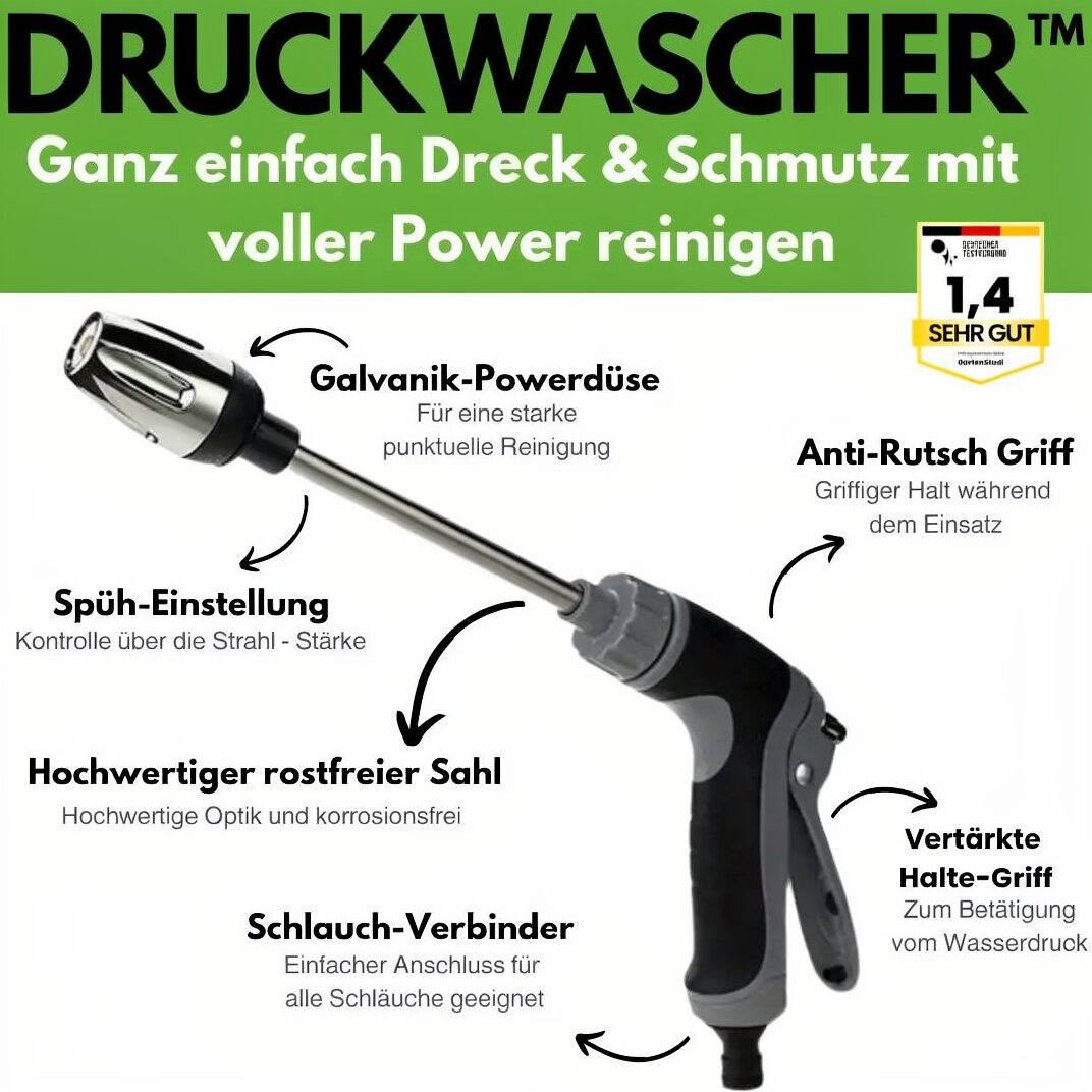 Hochdruckreiniger für Gartenschlauch | Flächenreiniger | Hochdruckreiniger