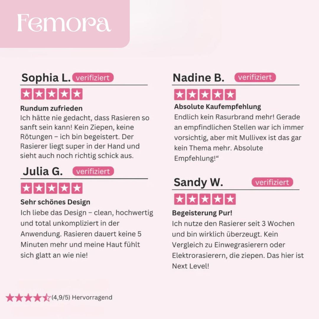 Intimrasierer für Frauen | Elektrischer Damenrasierer für intime Bereiche | Bikini-Trimmer | Femora