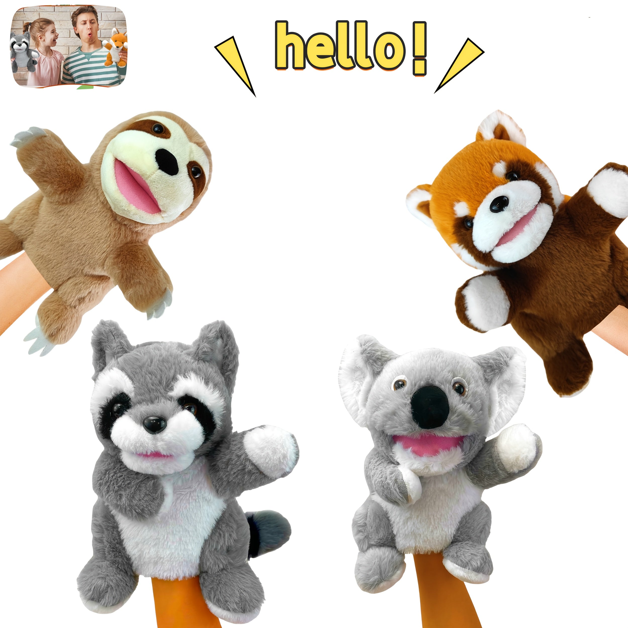 Kuscheltier-Handpuppe | Plüschspielzeug für Kinder | HandFriend