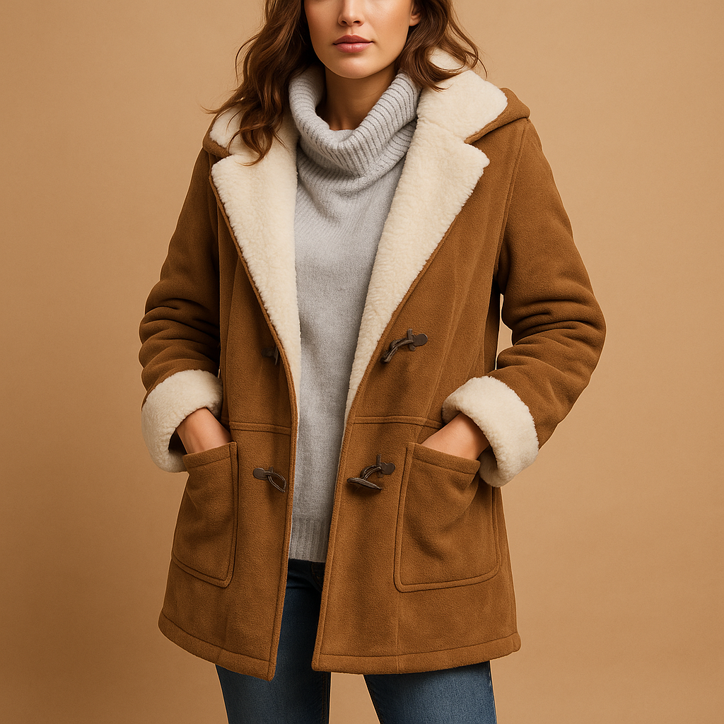 Damen Langer Cardigan mit Kapuze – Weich & Warm