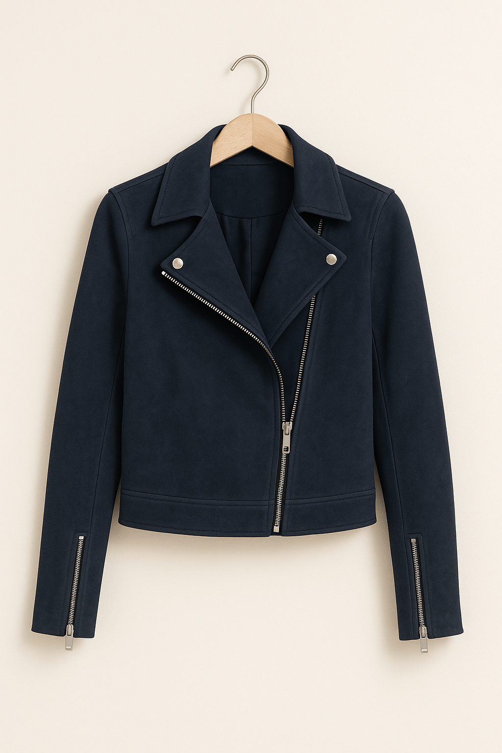 Wildleder-Look Bikerjacke für Frauen | Cool & Elegant