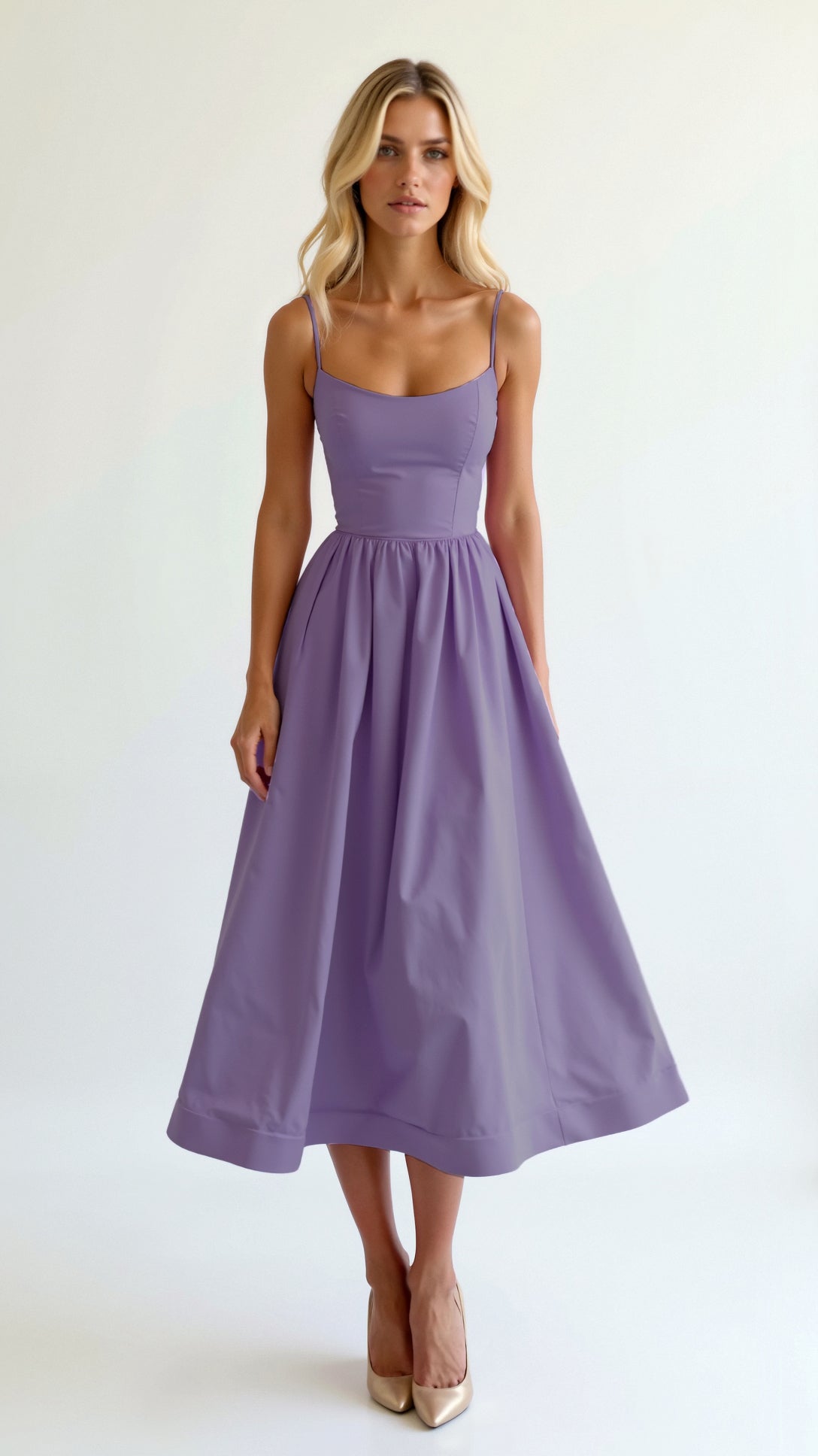 Fließendes Midi-Kleid für Damen | Mühelose Eleganz