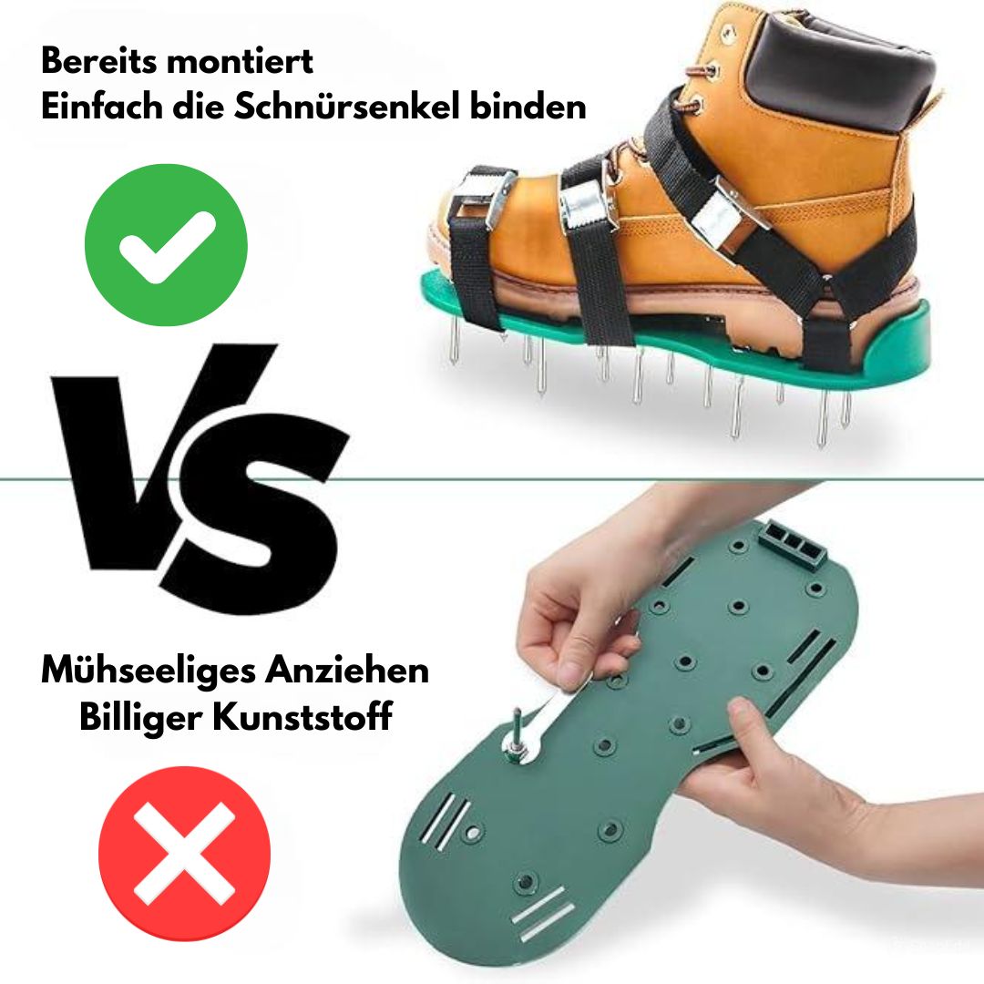 Rasenlüfter Schuhe | Rasenbelüftungsschuhe | Green Step