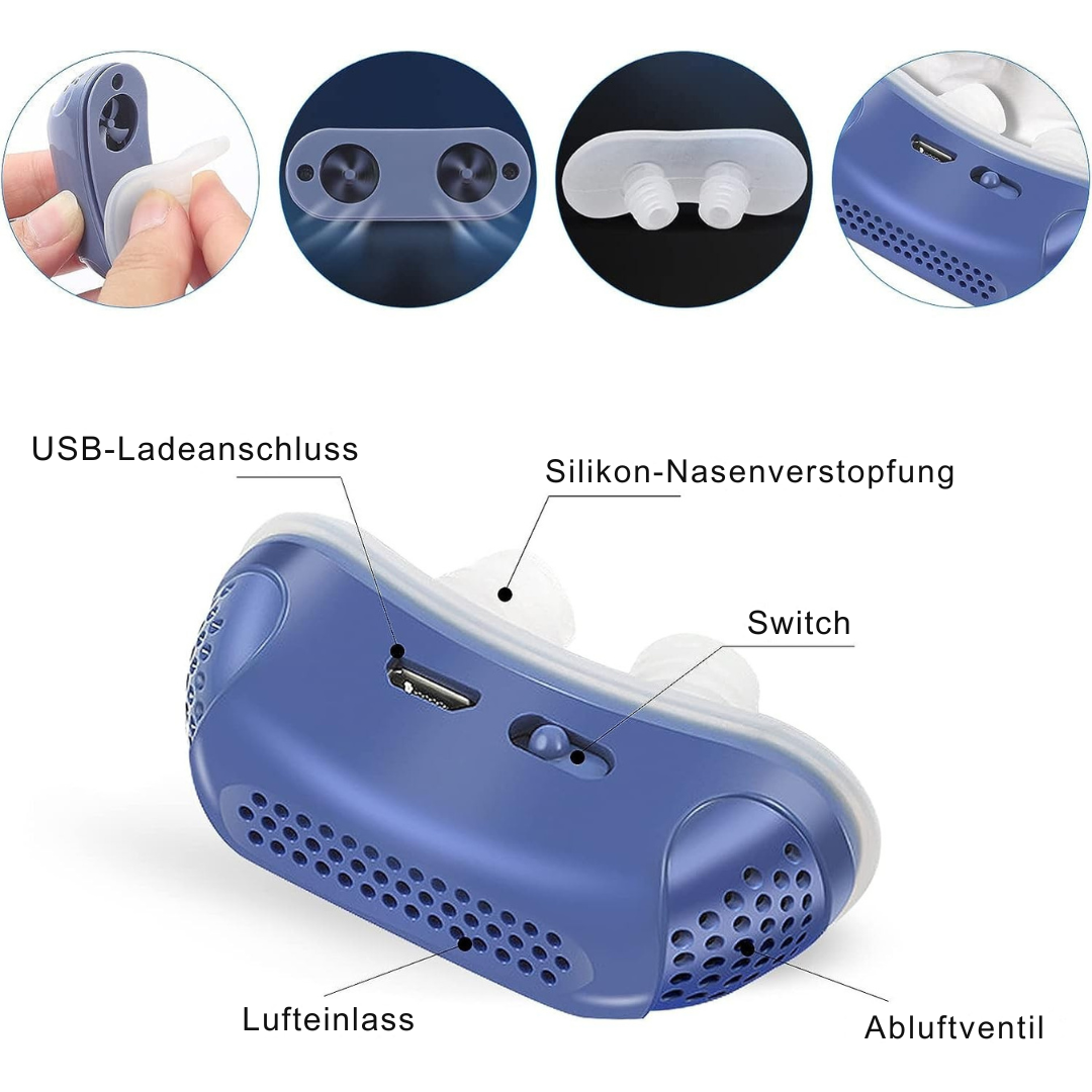 Micro-CPAP Schlafapnoe-Gerät für Reisen & Anti-Schnarchen