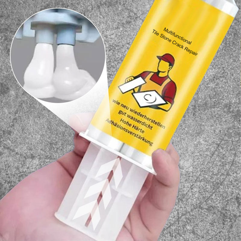 LuxuraFix Fliesen- und Steinreparaturset | Hochwertiges Set für mühelose Reparatur von Fliesen und Stein