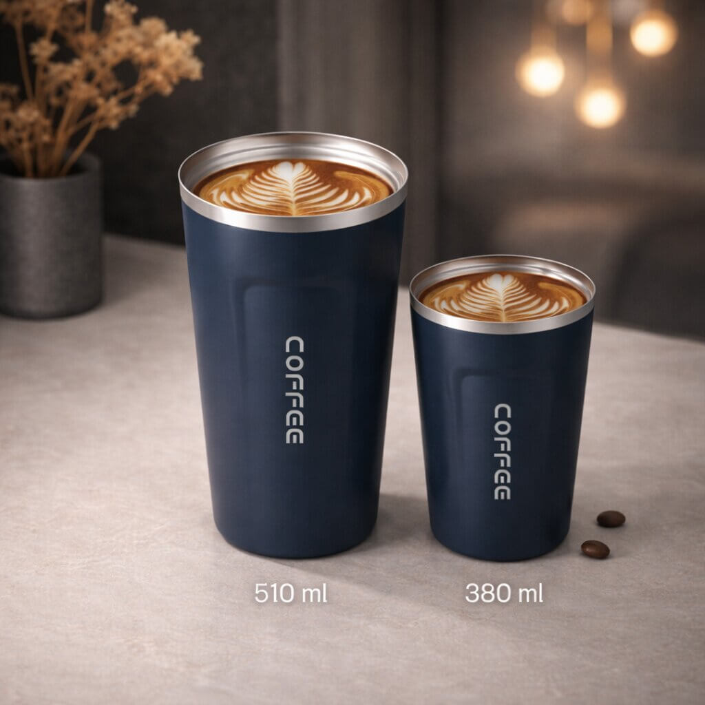Thermobecher mit Temperaturanzeige | Smarter Trinkbecher aus Edelstahl | Themiora