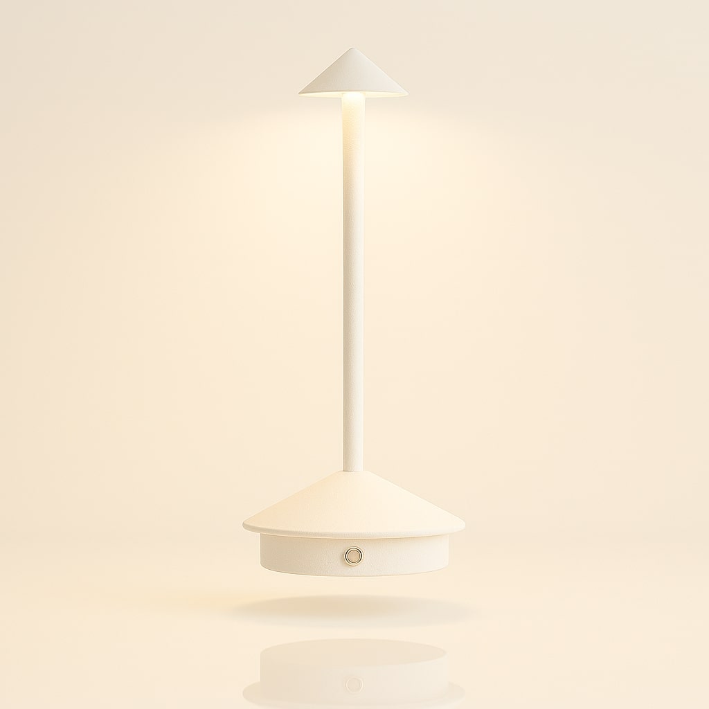 Tischlampe mit Akku | Kabellose Tischlampe | Dimmbare Lampe mit Touch | Lunelle