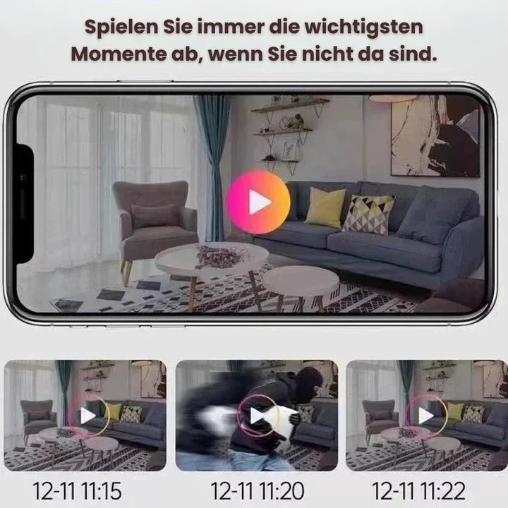 Wi-Fi Überwachungskamera | Mini HD Kamera | Drahtlose Sicherheitskamera | Clariox