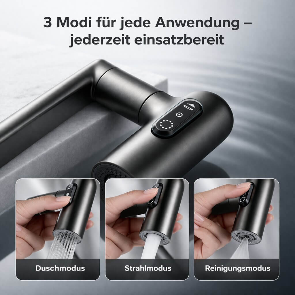 Küchen- & Badezimmerarmatur | Flexibler Küchenwasserhahn | Spültischarmatur | Aqualior