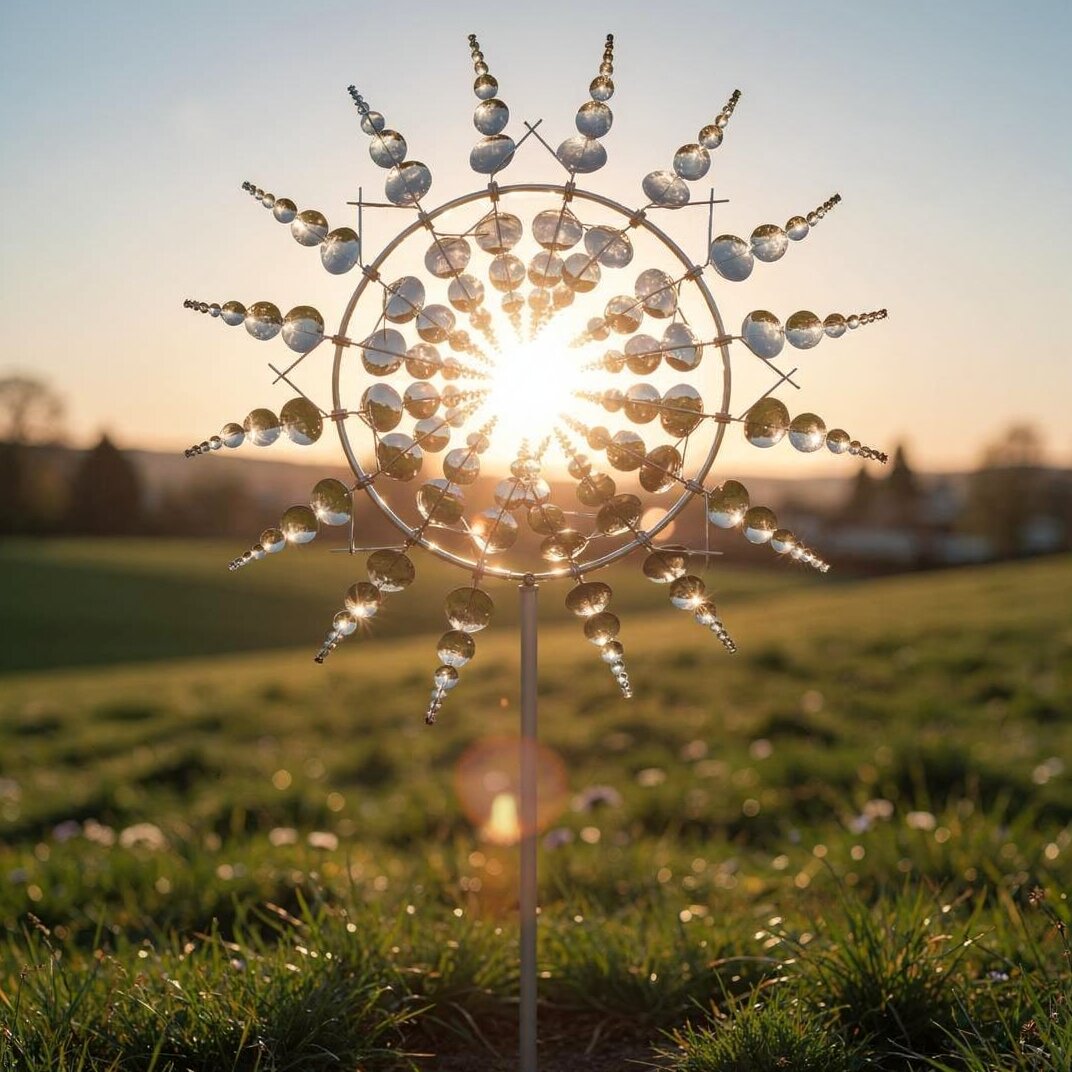 Windspiel für den Garten | Metall-Windmühle | WindLume