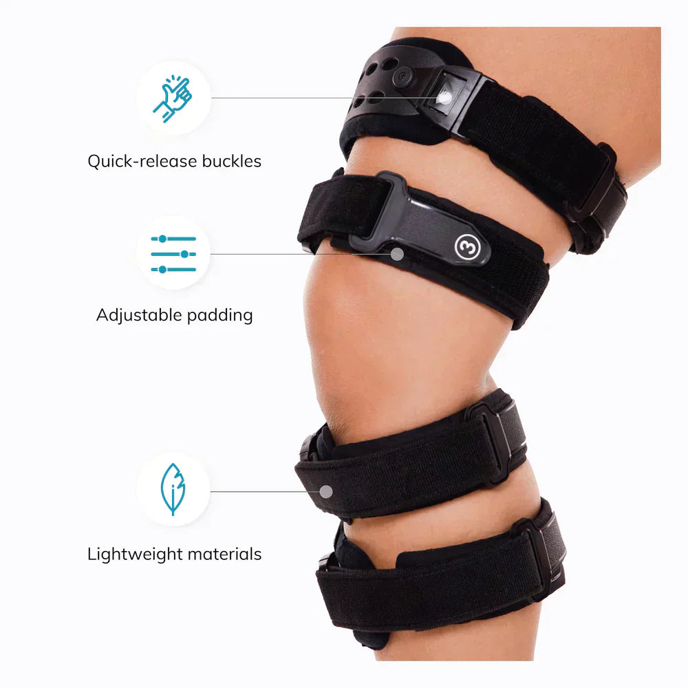 Ripob | Medizinische OA Entlastungs-Knieorthese | Unicompartimentale Osteoarthritis-Orthese | Varus/Valgus-Korrektur & ROM-Kontrolle | Mediale & Laterale Entlastung | Verstellbarer Bewegungsbereich