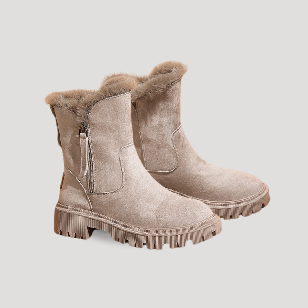 Damen Stiefel mit Kunstfellfutter | Warm, langlebig und stilvoll für kaltes Wetter